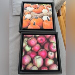 Pumpkin and Apple Framed Wall Art